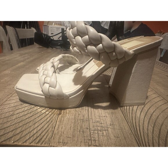 Dolce Vita Cream Hardey Braided Woven Slip-On Sandals Shoes Size Women’s Sz 7.5 - Picture 5 of 8